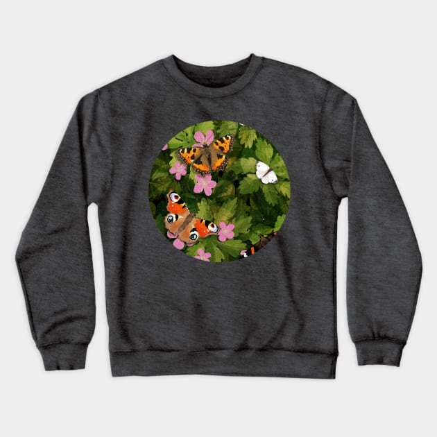 Butterflies Crewneck Sweatshirt by KatherineBlowerDesigns